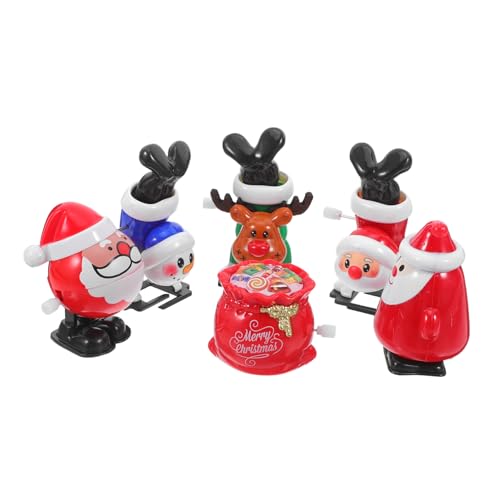 GALPADA Festliche Wind Up Spielzeuge Spaßige Weihnachtsmann Rentier Schneemann Figuren Geschenktüten Füller GALPADA Festliche Wind Up Spielzeuge Spaßige Weihnachtsmann Rentier Schneemann Figuren Geschenktüten Füller von GALPADA