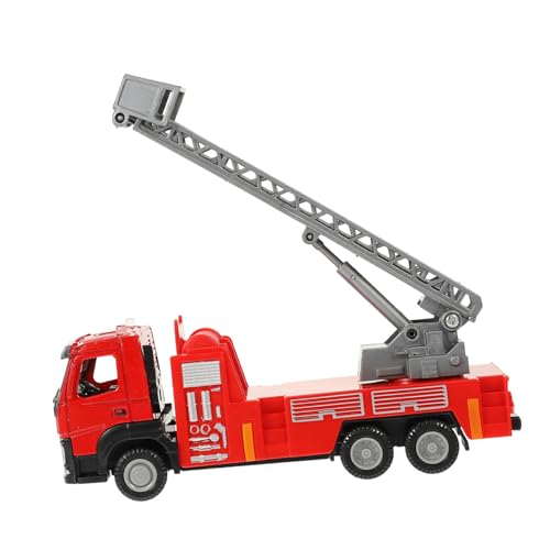 GALPADA Feuerwehrlastwagen Aus Reibungsgesteuert Und Realistisch Fördert Fahrzeugwissen Und Eignet Sich Auch Dekoration von GALPADA