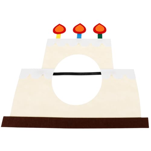 GALPADA Filz-Geburtstagsmaske Geburtstagskuchen-Stirnband Geburtstagskuchen-Hut Alles Zum Geburtstag Kerzen-Stirnband Geburtstags-Foto-Requisitenrahmen von GALPADA