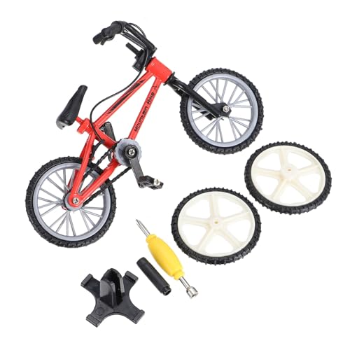 GALPADA Finger Bike Metallrahmen Miniatur Desktop Sportspiel für Erwachsene Leicht Tragbar Realistisches Mountainbike Modell Geschenk für Fahrradliebhaber und Finger Sport Fans von GALPADA