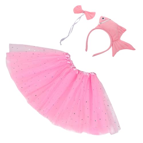 GALPADA Fischkostüm Set mit Haarband Fliege und Tüllrock Süßes Outfit für Halloween Partys und Alltag Bestehend aus Plüsch Haarschmuck und Rock für Kleine Mädchen Geeignet GALPADA Fischkostüm Set mit Haarband Fliege und Tüllrock Süßes Outfit für Halloween Partys und Alltag Bestehend aus Plüsch Haarschmuck und Rock für Kleine Mädchen Geeignet von GALPADA