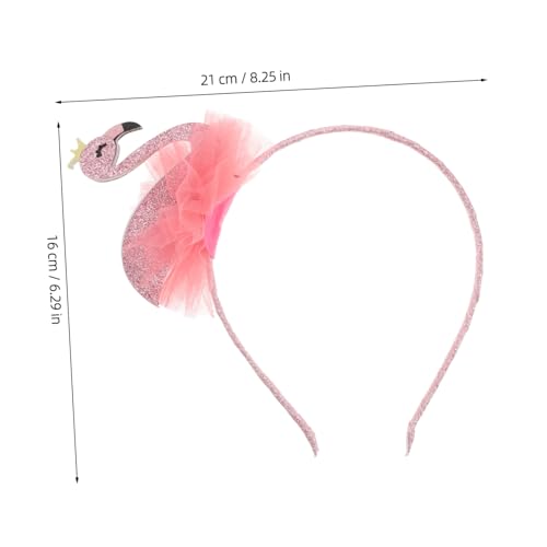 GALPADA Flamingo Haarreif für Kleine Mädchen Glitzerndes Rutschfestes Stirnband für Strandparty Bühnenauftritte und Hawaii Mottoparty Niedliches Kinderhaarschmuck Komfortabel und Sicher von GALPADA