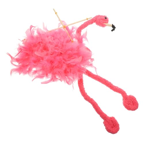 GALPADA Flamingo Marionette Flauschiges Interaktives Plüschtier Für Aufführungen Und Situationsspiele Leuchtende Farben Fördert Kreativität Und Fingerfertigkeit von GALPADA
