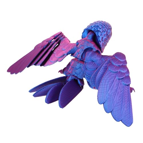 GALPADA Flexibles Gedrucktes Papageien Gelenken Realistisches Vogelmodell für Bewegliche Flügel Kindgerechtes Dekorative Figur für Schreibtisch und Geschenk von GALPADA
