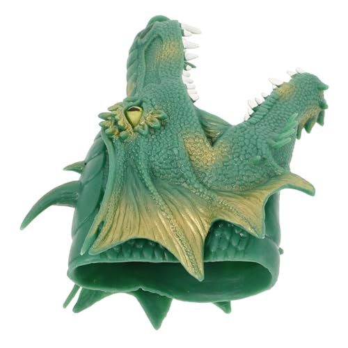 GALPADA Flexibles Grünes Dinosaurier Handpuppe Kleines Tragbares Feuer Speiendes Drachen Handpuppen Tier für Erwachsene Interaktives Rollenspiel Kreativität und Feinmotorik von GALPADA