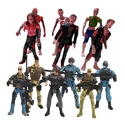 GALPADA Flexibles Militärmodell Teiliges Bewegliche Soldaten und Zombie Figuren Kunststoff für Indoor und Tabletop Dekoration Eltern Junge Mädchen Interaktion von GALPADA