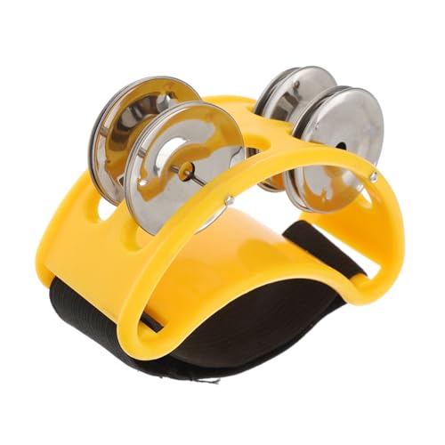 GALPADA Fuß-rassel Gelb Musikspielzeug Percussion Instrument Zubehör für Schlagzeug Gitarre Sänger Sicher Kreativ für Junge Mädchen und Kleinkinder von GALPADA