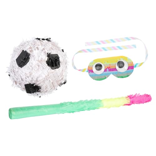 GALPADA Fußball Pinata Teilig mit und Augenbinde Bunte Party Dekoration für Fußball Mottopartys Kindergeburtstag und Fiesta Party Favor GALPADA Fußball Pinata Teilig mit und Augenbinde Bunte Party Dekoration für Fußball Mottopartys Kindergeburtstag und Fiesta Party Favor von GALPADA