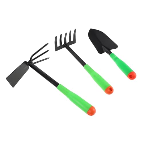 GALPADA Gartenwerkzeug Schaufel Und Rechen Aus Metall Kompakte Für Junge Mädchen rutschfeste Griffe Zum Pflanzen Und Umpflanzen Im Garten Oder Draußen von GALPADA
