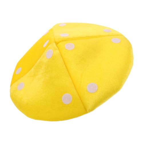 GALPADA Gelber Pilzhut Kinderkostüm Leichter Bühnenhut Auffälliges Halloween Cosplay Langlebiges Party Accessoire für Fotoshootings und Kostümfeste Bequem von GALPADA