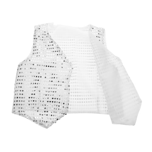 GALPADA Disco-paillettenweste Für Jungen Und Mädchen Funkelndes Paillettenkostüm Glitzer-paillettenjacke Für Disco-party-auftrittskostüm Und Jazz-tanzweste Für Mädchen GALPADA Disco-paillettenweste Für Jungen Und Mädchen Funkelndes Paillettenkostüm Glitzer-paillettenjacke Für Disco-party-auftrittskostüm Und Jazz-tanzweste Für Mädchen von GALPADA