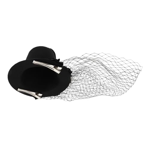 GALPADA Gothic Mini Hut mit Schwarzer Mesh Veil Leichter Fascinator für Halloween Kleine Vintage Partyhaube für Damen Stilvolles Haaraccessoire für Kostüm und Fest GALPADA Gothic Mini Hut mit Schwarzer Mesh Veil Leichter Fascinator für Halloween Kleine Vintage Partyhaube für Damen Stilvolles Haaraccessoire für Kostüm und Fest von GALPADA