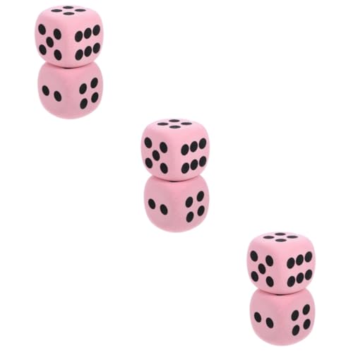 GALPADA Große Schaumstoffwürfel Set - 8 cm - Beschreibbar Und Abwischbar – Lehrmittel Für Mathematikunterricht Und Spiele Tragbar in Ansprechendem Rosa Kreative von GALPADA