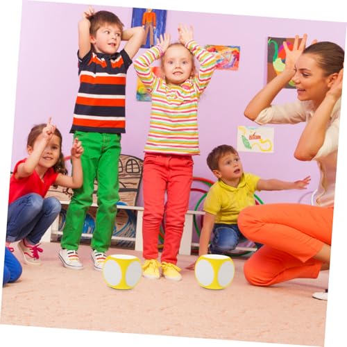 GALPADA Großer Gelber DIY Würfel aus Eva-Material Beschreibbar und Abwischbar Vielseitiger Lernwürfel als Edukatives und Unterrichtshilfe für Mathe und Spiele von GALPADA