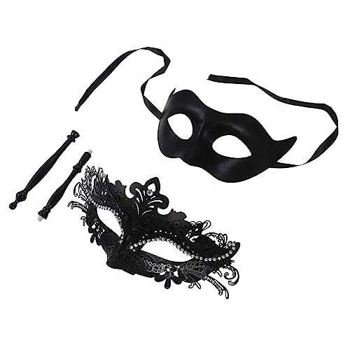GALPADA 2stücke Wiederverwendbare Masquerade Halbmaske Für Kostümpartys Cosplay Und Schwarze Damenmaske Mit Abnehmbarem Design Für Halloween Bälle Und Besondere Anlässe GALPADA 2stücke Wiederverwendbare Masquerade Halbmaske Für Kostümpartys Cosplay Und Schwarze Damenmaske Mit Abnehmbarem Design Für Halloween Bälle Und Besondere Anlässe von GALPADA
