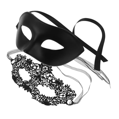GALPADA Halbes Gesicht Spitzenmaske Schwarz Halbgesichts Masquerade Masken mit Konturiertem Sitz für Halloween Karnevalsparty Damen Herren GALPADA Halbes Gesicht Spitzenmaske Schwarz Halbgesichts Masquerade Masken mit Konturiertem Sitz für Halloween Karnevalsparty Damen Herren von GALPADA