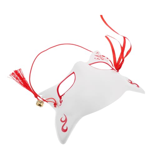 GALPADA Halbgesichtiges Kleines Schwarzes Fuchskostüm Maskerade Masken Fuchsmaske Halloween Japanische Ihre Eine Tierische Regenmaske Cosplay- Weiß Plastik von GALPADA