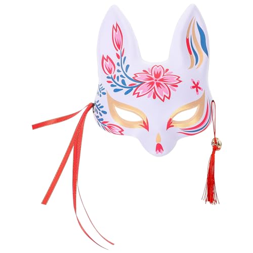 GALPADA Halbgesichts-Fuchs-Maske Japanische Maskerade-Maske Verkleiden Katze Tiermaske Cosplay Fuchs-Maske Kimono-Gesichtsbedeckungen Für Karneval Halloween-Kostüm von GALPADA