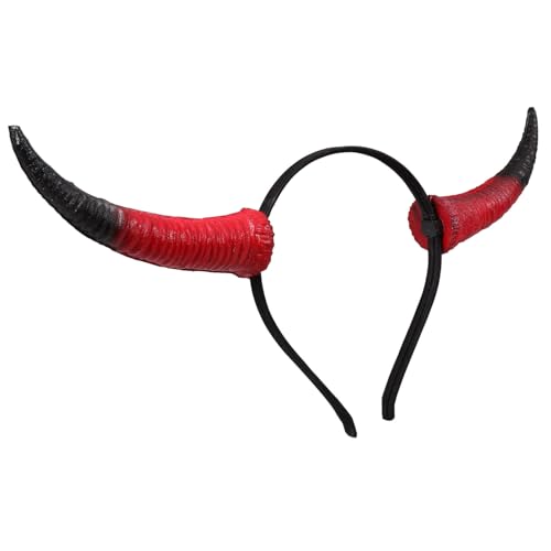 GALPADA Halloween Cosplay Hörner Stirnband Rotes Schafhorn Haarreif Leicht und Bequem für Party Tanz Kostüm Zubehör Mädchen Haarschmuck GALPADA Halloween Cosplay Hörner Stirnband Rotes Schafhorn Haarreif Leicht und Bequem für Party Tanz Kostüm Zubehör Mädchen Haarschmuck von GALPADA