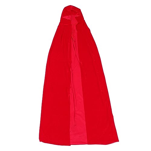 GALPADA Halloween Umhang Cosplay Cape Kapuze 130cm Rot für Party Bühnenauftritt von GALPADA