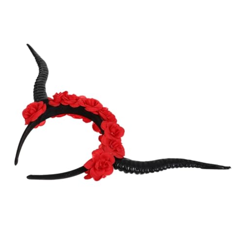 GALPADA Halloween Haarreif mit Schwarzen Rosen und Kleinen Hörnern Leichtes Gothic Cosplay Stirnband für Party Foto Requisite und Festliches Haaraccessoire Bequem und Auffällig GALPADA Halloween Haarreif mit Schwarzen Rosen und Kleinen Hörnern Leichtes Gothic Cosplay Stirnband für Party Foto Requisite und Festliches Haaraccessoire Bequem und Auffällig von GALPADA