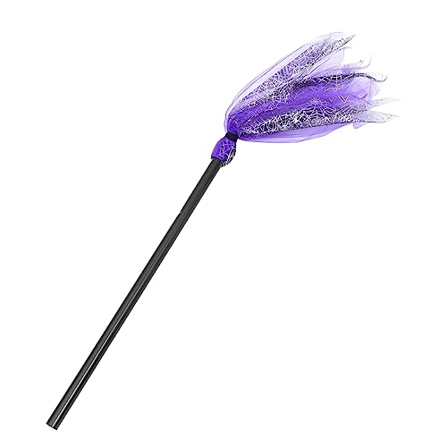 GALPADA Halloween Hexenbesen aus Violettem Spinnennetz Leichter Kostüm Besen für Partydekoration Cosplay Requisite für Hexen für Halloween Fest und Mottopartys GALPADA Halloween Hexenbesen aus Violettem Spinnennetz Leichter Kostüm Besen für Partydekoration Cosplay Requisite für Hexen für Halloween Fest und Mottopartys von GALPADA