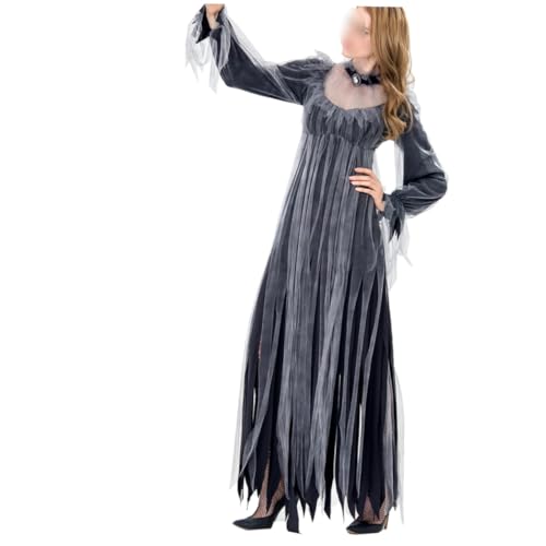 GALPADA Halloween Kostüm Für Damen Graues Teufelskleid Mit Zombie Braut Design Cosplay Kleid Für Maskerade Und Karneval Xl Empfohlenes Gewicht GALPADA Halloween Kostüm Für Damen Graues Teufelskleid Mit Zombie Braut Design Cosplay Kleid Für Maskerade Und Karneval Xl Empfohlenes Gewicht von GALPADA