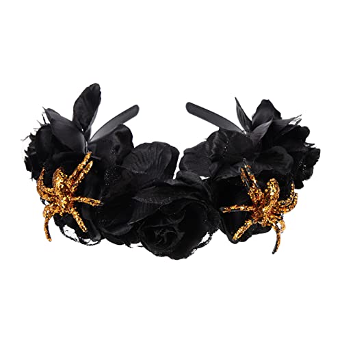 GALPADA Halloween Kunstrose Haarreif mit Spinnen Damen Kopfschmuck für Partys Leichter Haarschmuck für Halloween Feierlichkeiten mit Kreativen Details von GALPADA