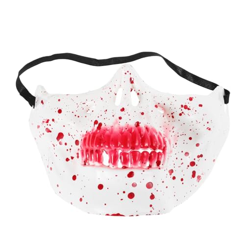 GALPADA Halloween Maske Skelett Maske Mit Blutbemaltem Halbgesichtsschutz Maskenmaske Für Halloween Partys Kostüm Cosplay Maskenparty GALPADA Halloween Maske Skelett Maske Mit Blutbemaltem Halbgesichtsschutz Maskenmaske Für Halloween Partys Kostüm Cosplay Maskenparty von GALPADA