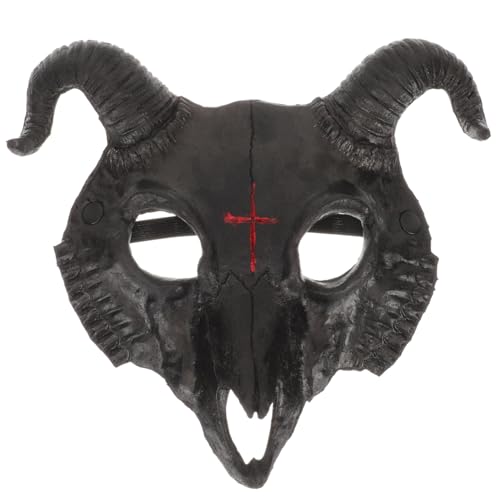 GALPADA Halloween - Maske halloween masken halloween costume masken zu halloween tiermasken kindermasken Cosplay - Maske Halloween - Masken Gesichtsbedeckung Maske für Festivalparty Pu Black von GALPADA