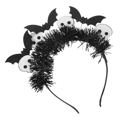 GALPADA Halloween Stirnband mit Weißem Fledermaus Totenkopf design Einzigartiger Cosplay Kopfschmuck für Erwachsene Ausgefallenes Partyaccessoire für Halloween Themenfeiern und Kostüme von GALPADA