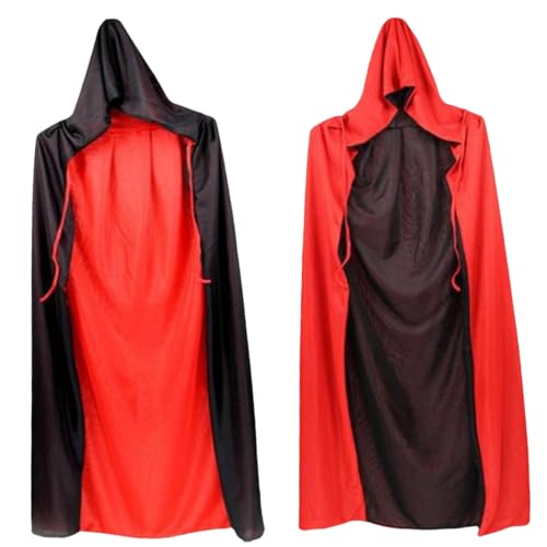 GALPADA Halloween Umhang Mit Kapuze Vampir Und Tod Kostüm Für Erwachsene Und Schwarz Rot Für Halloween Partys Und Cosplay Mit Passendem Beutel GALPADA Halloween Umhang Mit Kapuze Vampir Und Tod Kostüm Für Erwachsene Und Schwarz Rot Für Halloween Partys Und Cosplay Mit Passendem Beutel von GALPADA