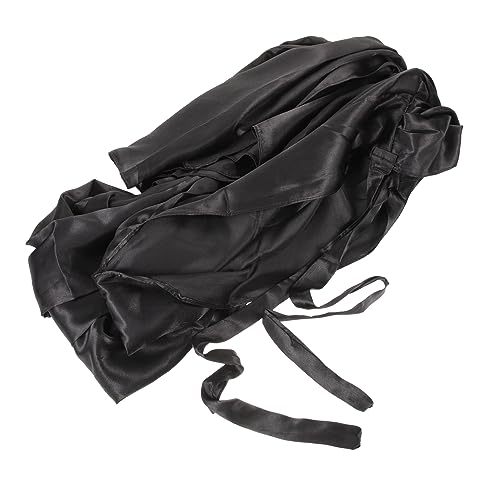 GALPADA Halloween-kapuzenumhang Vampir Umhang Mit Kapuze Für Halloween Schwarzer Kapuzenmantel Lange Satin Cape Kostü Accessoire Für Karneval Und Kostümpartys Ideal Für Cosplay Und Grusel Dekoration von GALPADA