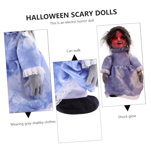 GALPADA Halloween-spukpuppe mit Sprachsteuerung Leuchtenden Augen Automatischem Gehen und Gruseligem Sound Gruselige Deko für Haunted House Halloween Party Langlebige Sichere Materialien GALPADA Halloween-spukpuppe mit Sprachsteuerung Leuchtenden Augen Automatischem Gehen und Gruseligem Sound Gruselige Deko für Haunted House Halloween Party Langlebige Sichere Materialien von GALPADA