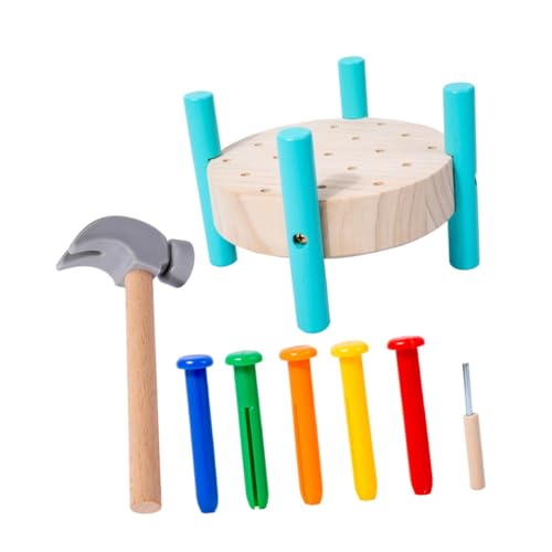 GALPADA Hammer Ab Monaten Interaktives Klopfbrett mit Bunten Nägeln Motorikförderndes Lernspielzeug zur Hand Auge koordination und Farbenwahrnehmung Spaßiges Klopfspiel GALPADA Hammer Ab Monaten Interaktives Klopfbrett mit Bunten Nägeln Motorikförderndes Lernspielzeug zur Hand Auge koordination und Farbenwahrnehmung Spaßiges Klopfspiel von GALPADA