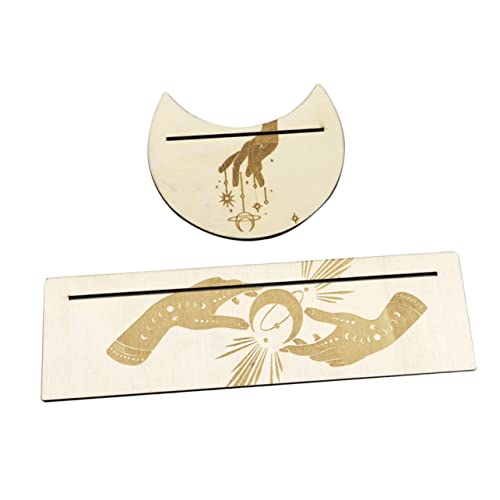 GALPADA Handgefertigter Holz Tarot Kartenhalter Mondform und Rechteckiger Kartenständer Kompakter Altar Zubehör für Wahrsagerei und Meditation Dekorativer Ständer für Zuhause und Rituale GALPADA Handgefertigter Holz Tarot Kartenhalter Mondform und Rechteckiger Kartenständer Kompakter Altar Zubehör für Wahrsagerei und Meditation Dekorativer Ständer für Zuhause und Rituale von GALPADA