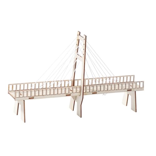 GALPADA Handgefertigtes DIY Holzmodell Schrägseilbrücke Physikspielzeug für Pädagogisch Förderndes Konstruktionsspiel zur Gehirnentwicklung und Naturwissenschaftlichen Entdeckung GALPADA Handgefertigtes DIY Holzmodell Schrägseilbrücke Physikspielzeug für Pädagogisch Förderndes Konstruktionsspiel zur Gehirnentwicklung und Naturwissenschaftlichen Entdeckung von GALPADA