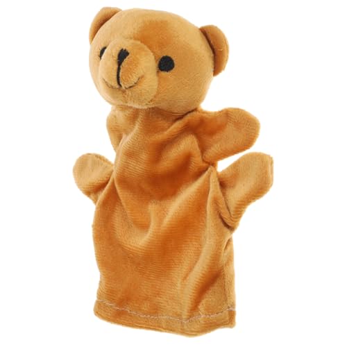 GALPADA Handpuppe Bär aus Plüsch für Junge Mädchen und Kleinkinder Jahre Interaktives Storytelling mit Fünf Fingeröffnungen Kompakt und Leicht für Unterwegs Fördert Sprachentwicklung und von GALPADA