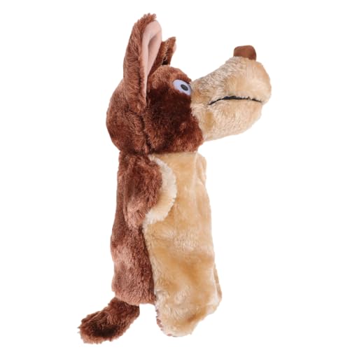 GALPADA Handpuppe Wolf aus Weicher Baumwolle Interaktives Lernspielzeug für Fördert Motorische Fähigkeiten Hand Auge Koordination für Kindergarten und Geschichtenerzählen Pädagogisches von GALPADA