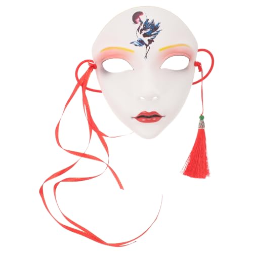GALPADA Hanfu-Maske japanische Fuchsmasken venezianische Maske Halloween-Maske Erwachsene Frauenmaske Halloween-Streichmaske chinesischer Stil Requisiten bilden schmücken Zubehör Plastik von GALPADA