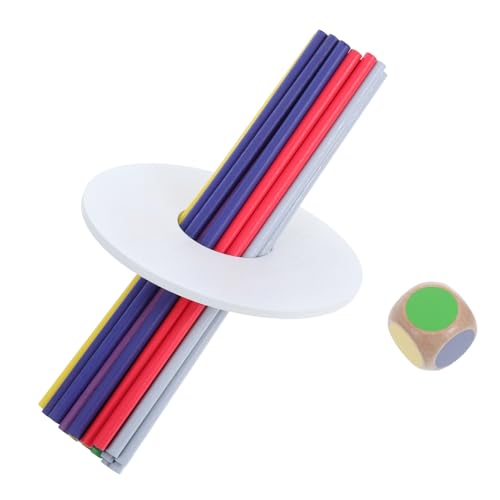 GALPADA Holz Balance Stäbe Spiel für Familie Interaktives Geschicklichkeitsspiel Feinmotorik Konzentration und Gleichgewicht für Erwachsene Tragbar für Unterwegs von GALPADA