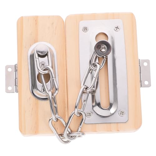 GALPADA Holz Busy Board Türschloss DIY Sensorisches Lernspielzeug Fördert Feinmotorik Hand Auge Koordination Eltern Junge Mädchen Spiele Sicher Glatt Langlebig von GALPADA