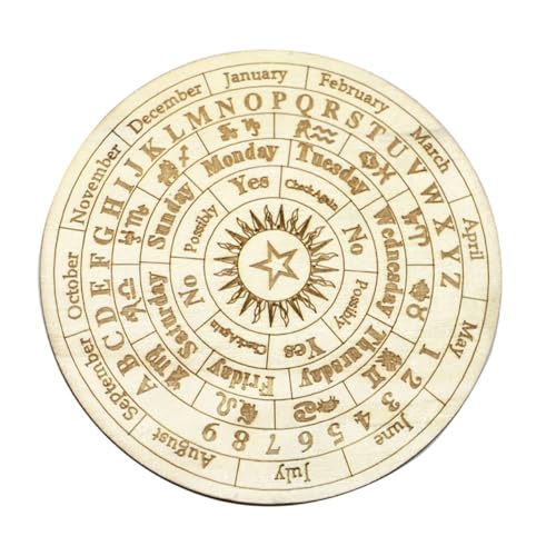 GALPADA Holz Divinationsbrett Rund Klein Langlebig Kunstvoll Graviert Wiccan Altar Supply Spirituelle Wahrsageplatte Handgefertigte Hexen Wanddekoration Vielseitig für Meditations und GALPADA Holz Divinationsbrett Rund Klein Langlebig Kunstvoll Graviert Wiccan Altar Supply Spirituelle Wahrsageplatte Handgefertigte Hexen Wanddekoration Vielseitig für Meditations und von GALPADA