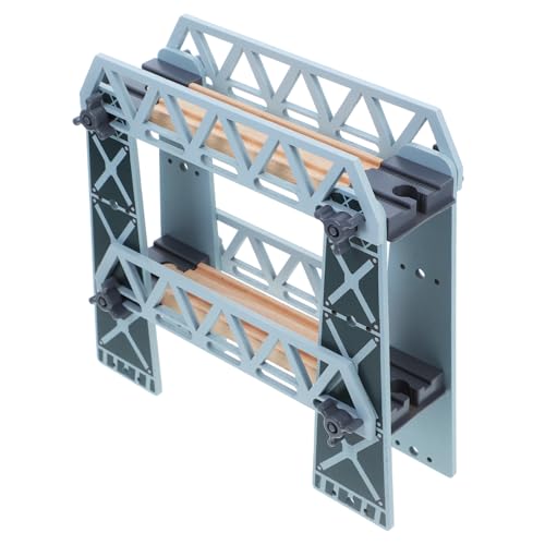 GALPADA Holz Eisenbahn Doppelstock brücke zum Zusammenbauen Kompatibel mit Holzzug schienen Fördert Motorische Fähigkeiten und Kreativität bei Kleinkindern Vielseitiges Zubehör für von GALPADA
