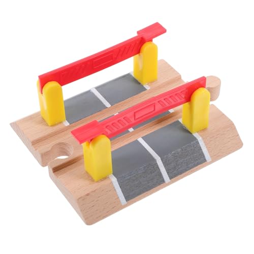 GALPADA Holz Eisenbahn gleissperre DIY Absperrung Modell Stabile Handgefertigte Sperre für Zugbahn Zubehör Fördert Kreativität und Sicheres von GALPADA