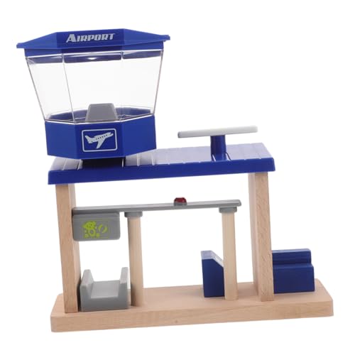 GALPADA Holz Flugzeug Station mit Schutz Zubehör Fördert Kreativität und Motorische Fähigkeiten Interaktives Lernspielzeug für Zuhause und Kindergarten von GALPADA