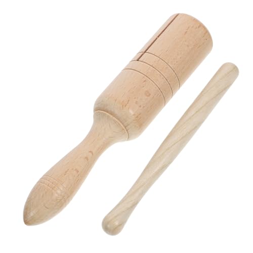 GALPADA Holz Guiro Percussioninstrument für Robustes Musikspielzeug mit Stab Fördert Frühkindliche Entwicklung Klarer Klang Langlebig und Sicher für Musikalische Früherziehung von GALPADA