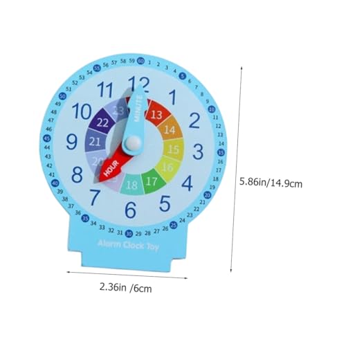 GALPADA Holz Lernuhr für Kleines Sicheres Uhrzeit Lernspielzeug Bunte Multifunktionale Uhr Pädagogisches Holzspielzeug für Vorschule und Grundschule Fördert und Farbverständnis von GALPADA