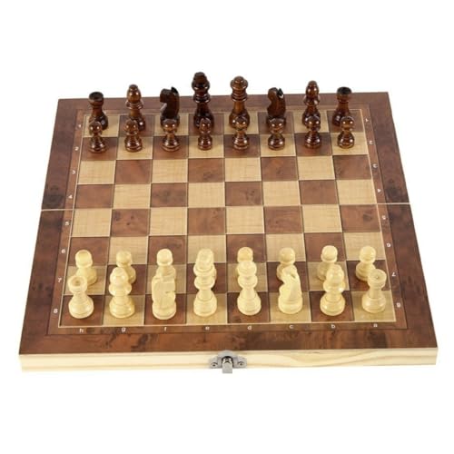GALPADA Holz Schachspiel Schachbrett Dame Multifunktional für Familie Reisen Geschenk von GALPADA