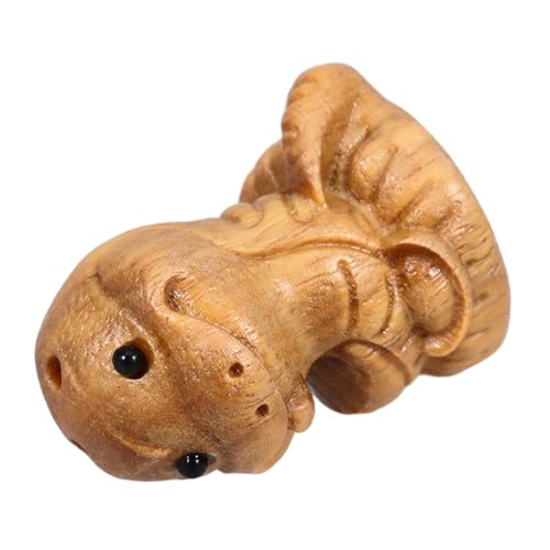GALPADA Holz Schlangen Anhänger Tierkreiszeichen Mini Skulptur Schnitzerei DIY Handwerk Charm Schlüsselanhänger Dekoration Figur Jahr Der Schlange von GALPADA